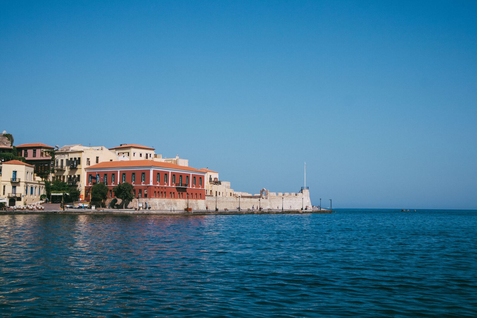 Venetian harbor waterfront in Chania, Crete, Greece
